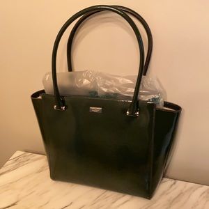 Kate Spade green patent leather tote